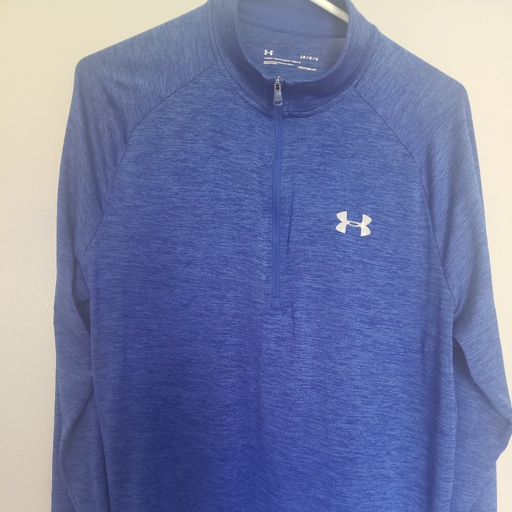 Men's Blue Under Armour 3/4 Zip Shirt
